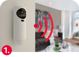 Kamerailmaisin lähettää wifi-signaaleja.