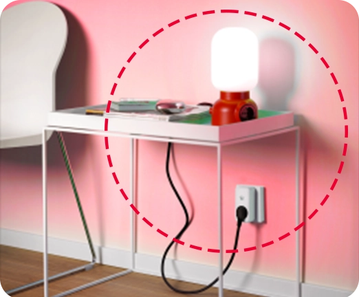 Älypistorasia käytössä.