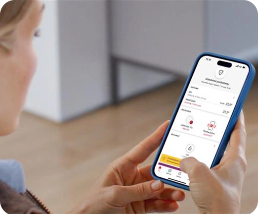 Henkilö käyttää verisuren sovellusta.